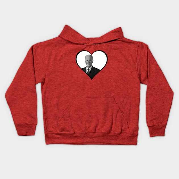 vote joe biden heart Kids Hoodie by gossiprag